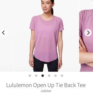Lululemon open up tie back tee